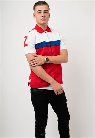 VINTAGE CHAMPION BOWLING STYLE SHORT SLEEVED JACKET