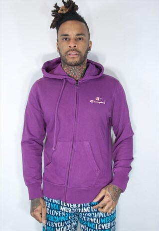 CHAMPION EMBROIDED VINTAGE HOODIE PURPLE