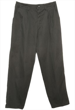 Vintage Lee Tapered Black Pleated Trousers - W29