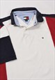 VINTAGE 90S TOMMY HILFIGER POLO SHIRT IN WHITE
