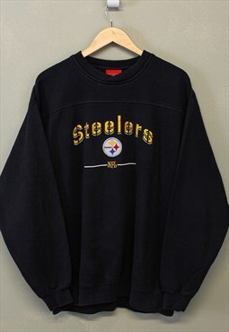 Vintage NFL Steelers Sweatshirt Black With Logo