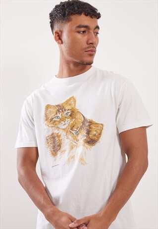 VINTAGE KITTEN GRAPHIC T-SHIRT