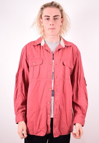 HELLY HANSEN MENS VINTAGE SHIRT XL RED 90S
