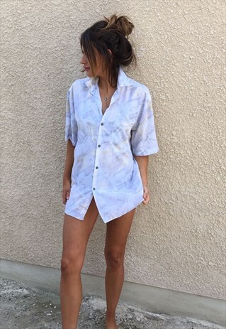 PATTERNED OVERSIZED RETRO VINTAGE UNISEX FESTIVAL SHIRT