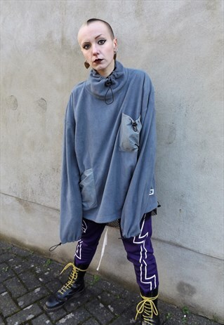 MULTI BEAM TURTLENECK SWEATSHIRT ROLL UP FLEECE FEEL SWEATER