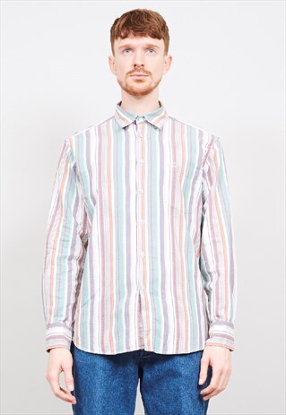 VINTAGE 80'S MISSONI SPORT MULTI-COLOURED STRIPED SHIRT