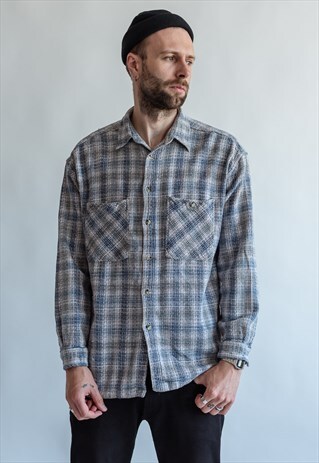 VINTAGE 90S GRUNGE SLEEVE SHIRT WITH TEXTURE