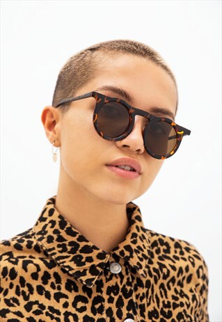 MOON - ROUND RETRO TORTOISESHELL SUNGLASSES