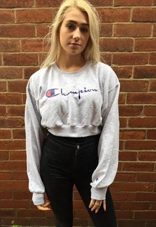 VINTAGE CHAMPION CROPPED SWEATSHIRT JUMPER