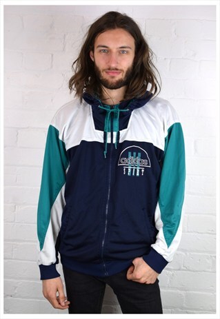 VINTAGE 90'S ADIDAS HOODED TRACK JACKET