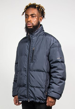 HUGO BOSS SPORT DARK GREY PUFFER JACKET PUFFA COAT