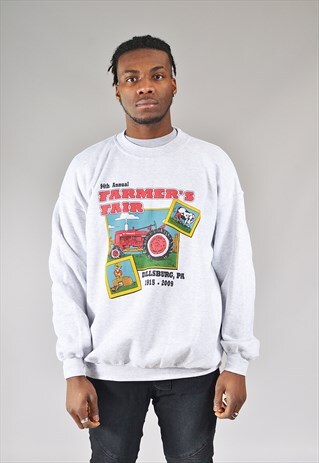 VINTAGE FARMER'S FAIR SWEATSHIRT GREY