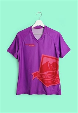 Vintage Y2K Outdoors Sports T-shirt Purple Pink Festival