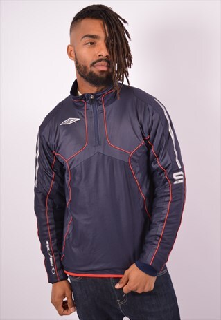 VINTAGE UMBRO SWEATSHIRT JUMPER NAVY BLUE
