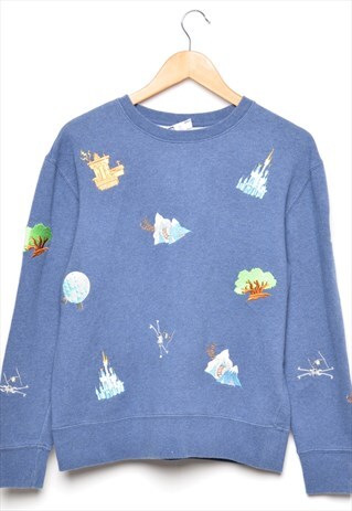 Vintage Disney Embroidered Sweatshirt - S