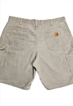 Men's Carhartt Carpenter Cargo Shorts in Beige Size W36