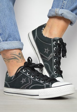 VINTAGE 90S CONVERSE BLACK OX SHOES GRUNGE RETRO FESTIVAL