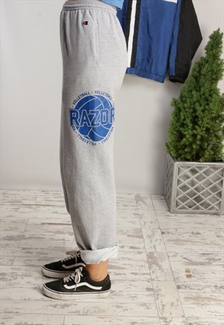 VINTAGE CHAMPION JOGGING BOTTOMS GREY JG29