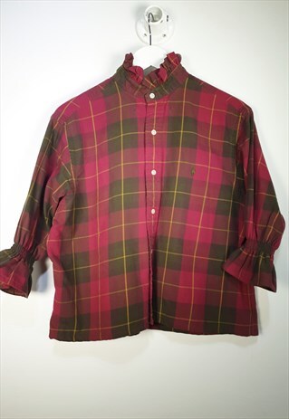 VINTAGE REWORKED CROPPED RALPH LAUREN SHIRT IN 90S CHECK