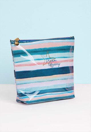DREAM ODYSSEY STRIPE AQUA WASH BAG