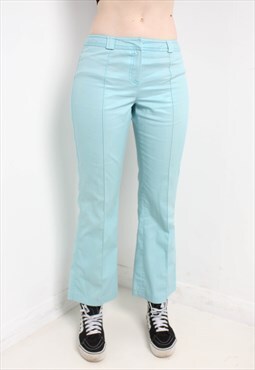 Vintage Topshop Y2K Low Rise Wide Legged Trousers Blue