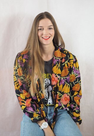 VINTAGE BRIGHT FLORAL JACKET