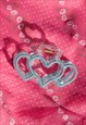 TURQUOISE HEART TRIO CLAW CLIP