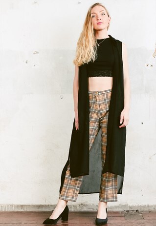 VINTAGE 90S SEXY BLACK SHEER LONGLINE JACKET