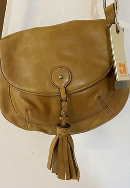 Hugo Boss Y2K Beige Leather Satchel Bag. Never Used with Tag