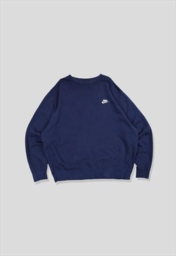Vintage 00s Nike Embroidered Logo Sweatshirt in Navy