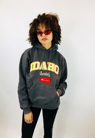 VINTAGE CHAMPION EMBROIDERED UNIVERSITY HOODIE