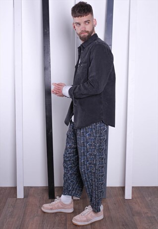 VINTAGE 90S PATTERNED CRAZY PRINT TROUSERS. UNISEX. GYM