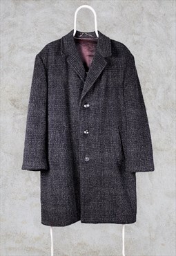 Vintage Grey Wool Overcoat Coat Large 46