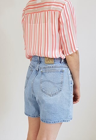 VINTAGE 90'S LIGHT WASH HIGH WAISTED DENIM SHORTS