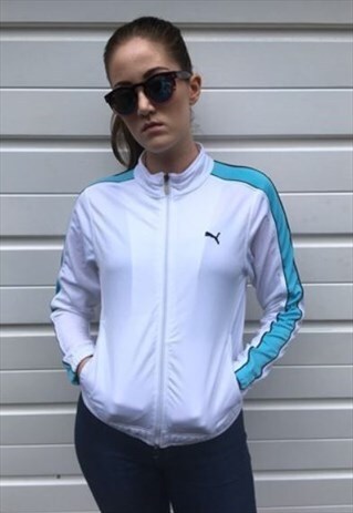 WOMENS VINTAGE 90S PUMA JACKET FESTIVAL TOP TRACKSUIT