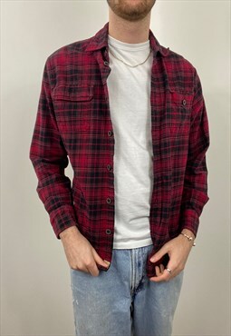 Vintage red chequered flannel shirt