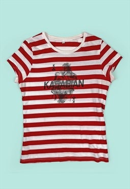 Y2K T-shirt Stripes "Kasabian Empire" Punk Rock Band