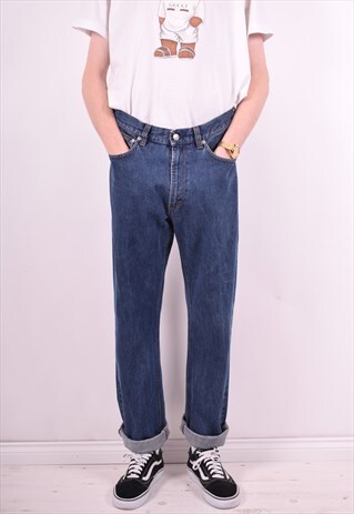 CERRUTI MENS VINTAGE JEANS W34 L32 BLUE 90'S