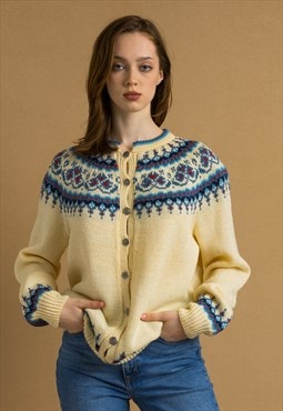 Knitwear Abstract Ornament Wool Jumper Sweater 6921