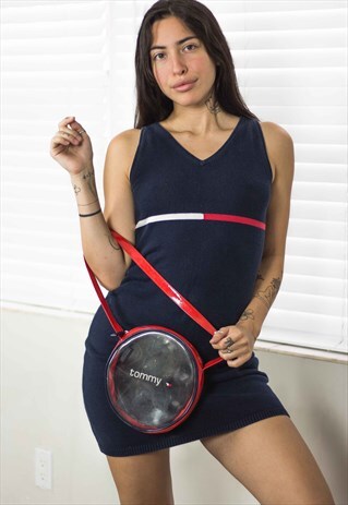VINTAGE TOMMY HILFIGER DRESS LOGO 90S S 9.4