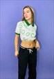 VINTAGE 90S Y2K LACOSTE EMBROIDERED CROPPED POLO TOP