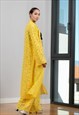 YELLOW LACE KIMONO AND PALAZZO PANTS SET