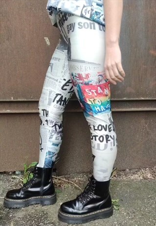 Pride leggings LGBT graffiti love gay pants rainbow tights 