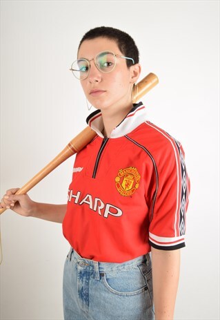 VINTAGE UMBRO FOOTBALL SHIRT / JERSEY MAN. UNITED 90'S 2513