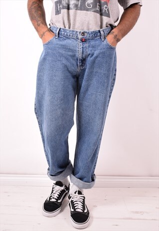 DKNY MENS VINTAGE JEANS W36 L31 BLUE 90S