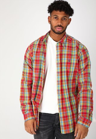 VINTAGE POLO RALPH LAUREN PATTERN SHIRT AS174