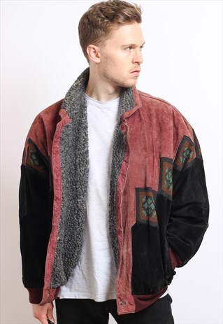 VINTAGE AZTEC FLEECE LINED JACKET