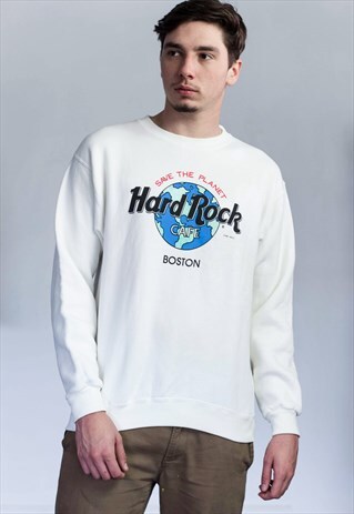 VINTAGE HARD ROCK CAFE LOGO SWEATSHIRT 90S X 14.9