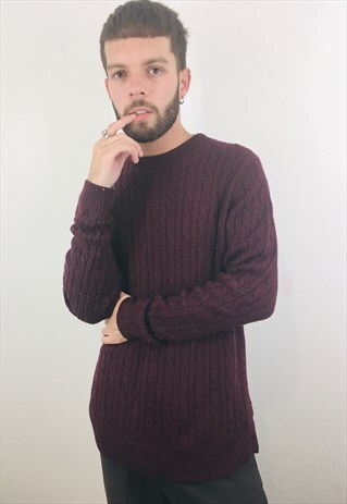 VINTAGE CABLE KNITTED SWEATER JUMPER