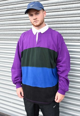 VINTAGE PURPLE RUGBY JERSEY